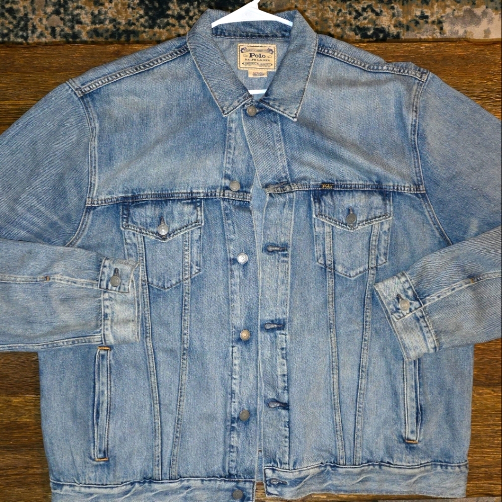 POLO Ralph Lauren Mens XL Denim Trucker Jacket
